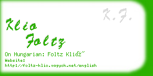 klio foltz business card